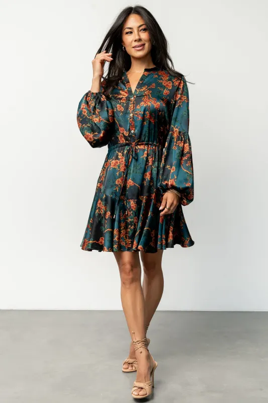 Venice Short Dress | Jade + Copper Floral sold by Baltic Born