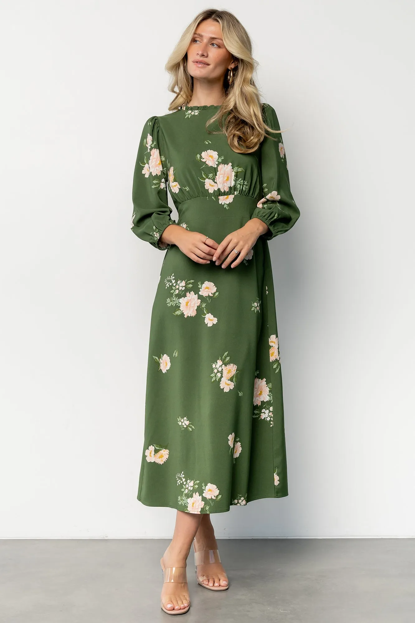 Karalie Maxi Dress | Green Floral sold by Baltic Born