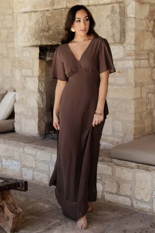 Esti Maxi Dress | Espresso sold by Baltic Born
