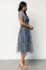 Josie Tulle Midi Dress | Dusty Blue Floral sold by Baltic Born