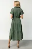 Logan Button Up Dress | Green sold by Baltic Born