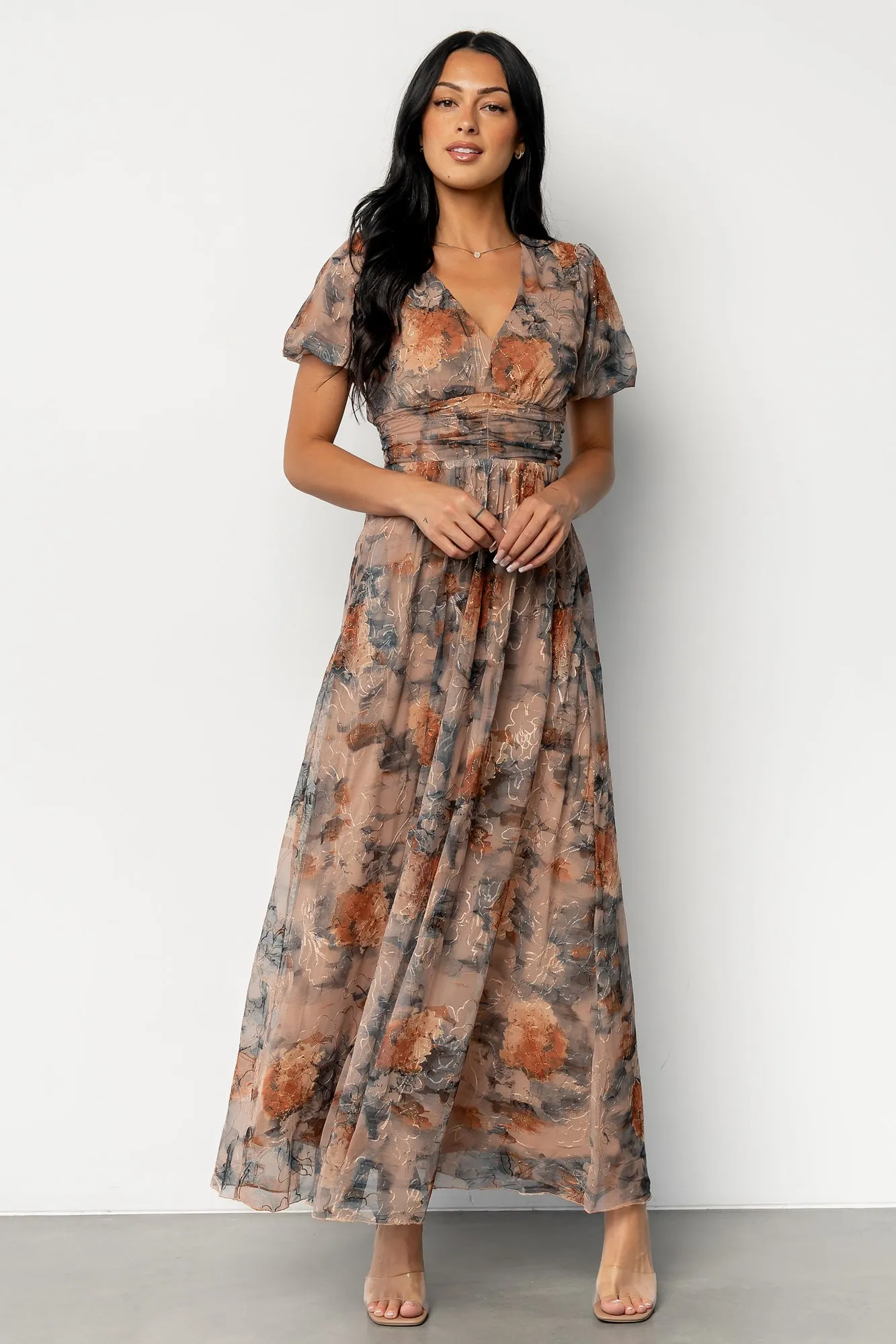 Ardley Maxi Dress | Copper + Slate Floral sold by Baltic Born product image thumbnail 5