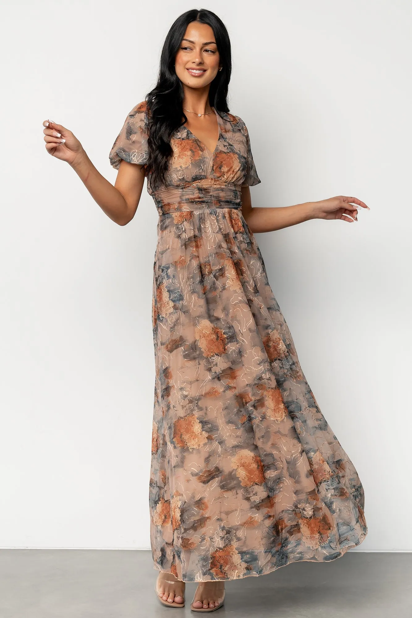 Ardley Maxi Dress | Copper + Slate Floral sold by Baltic Born