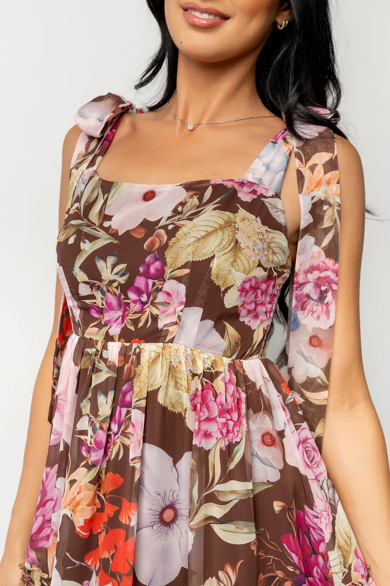 Anita Maxi Dress | Brown Multi Floral sold by Baltic Born product image thumbnail 2