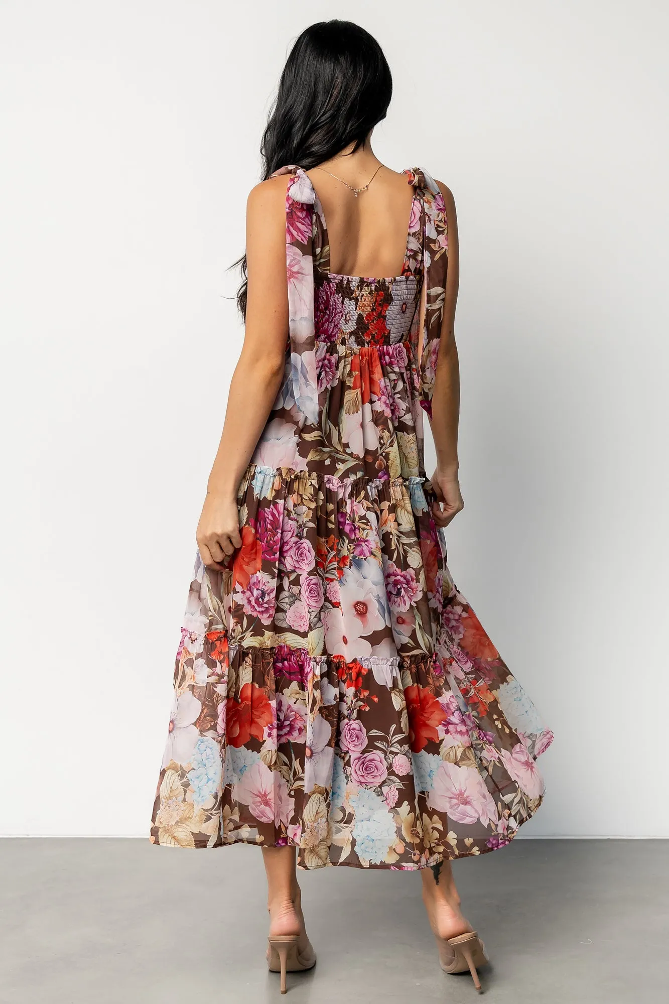Anita Maxi Dress | Brown Multi Floral sold by Baltic Born product image thumbnail 4