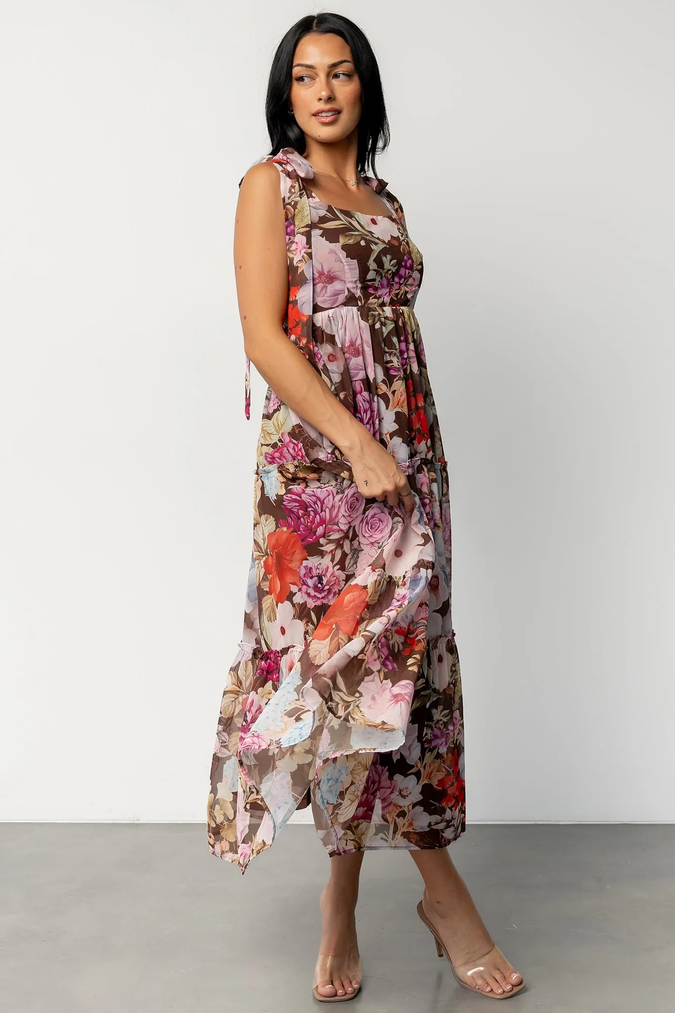 Anita Maxi Dress | Brown Multi Floral sold by Baltic Born product image thumbnail 5