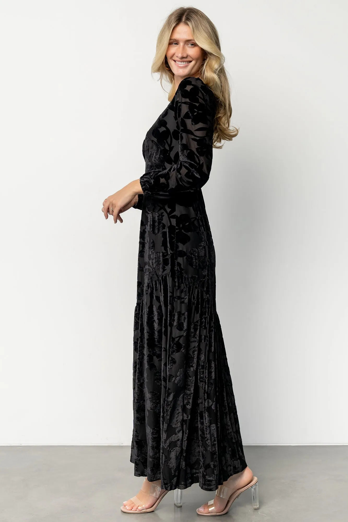 Vienna Velvet Maxi Dress | Black sold by Baltic Born product image thumbnail 5