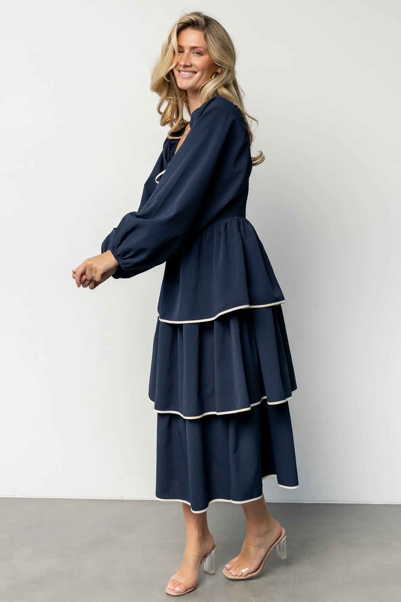 Barcelona Tiered Dress | Navy sold by Baltic Born product image thumbnail 3