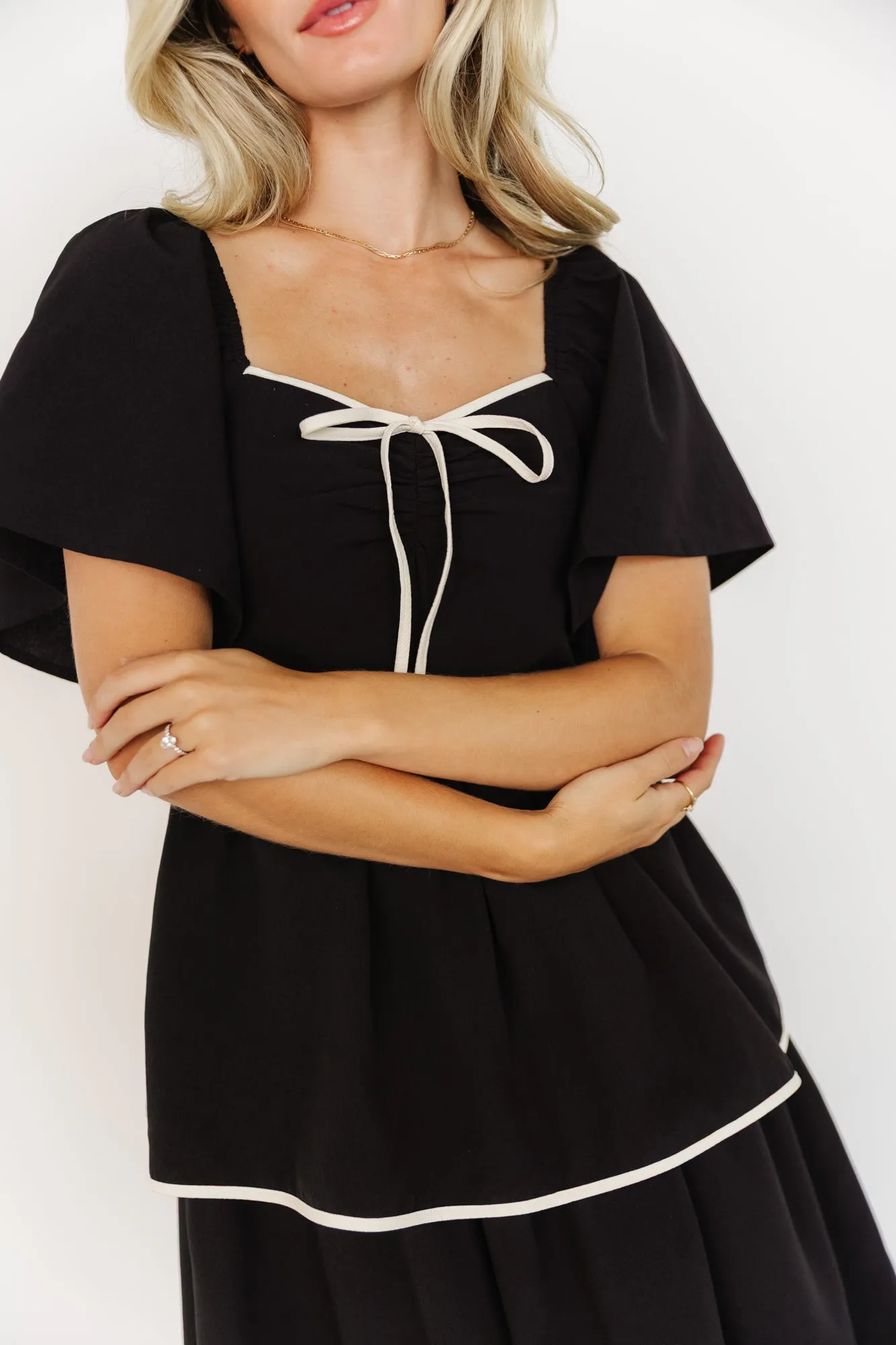 Madrid Tiered Dress | Black sold by Baltic Born product image thumbnail 2