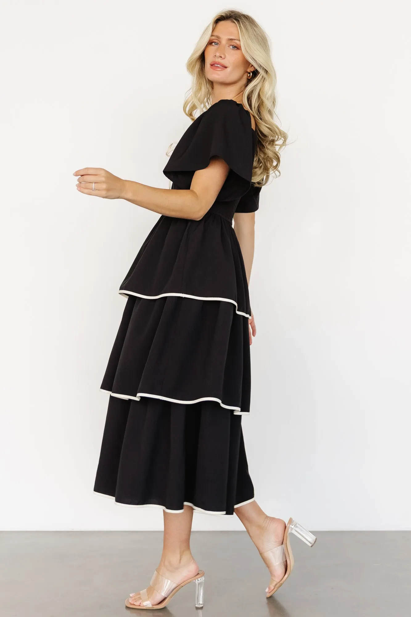 Madrid Tiered Dress | Black sold by Baltic Born product image thumbnail 3