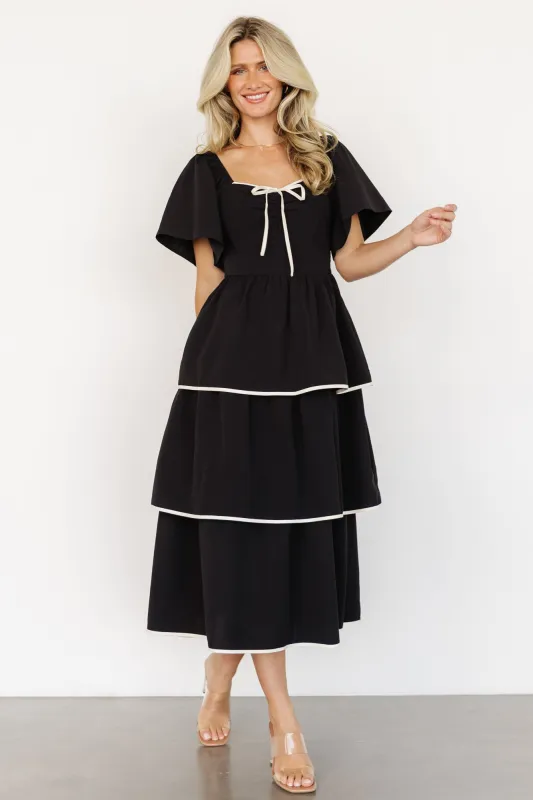 Madrid Tiered Dress | Black sold by Baltic Born