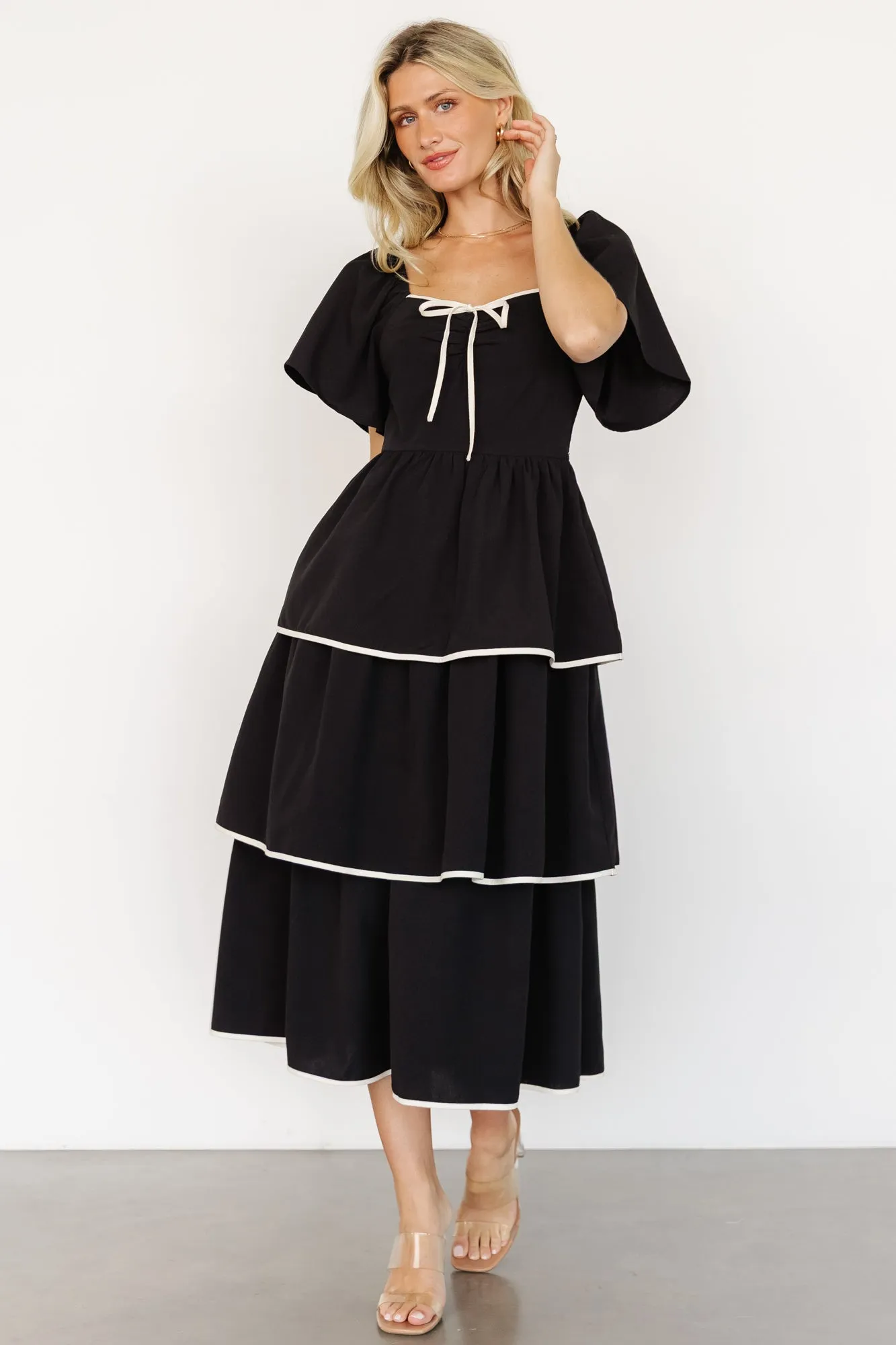 Madrid Tiered Dress | Black sold by Baltic Born product image thumbnail 5