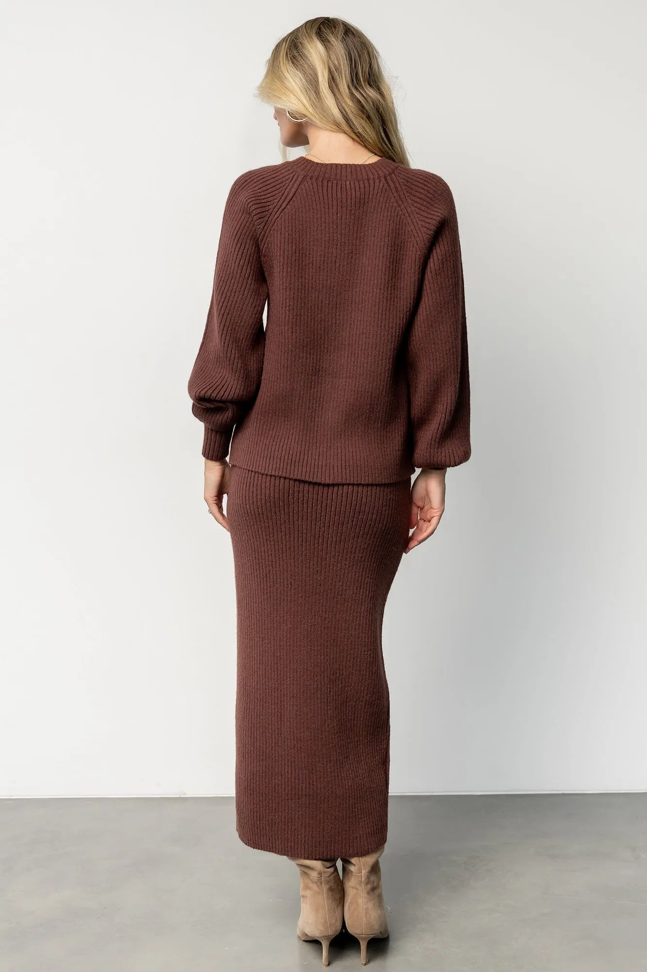 Blair Rib Knit Cardigan | Mahogany sold by Baltic Born product image thumbnail 4