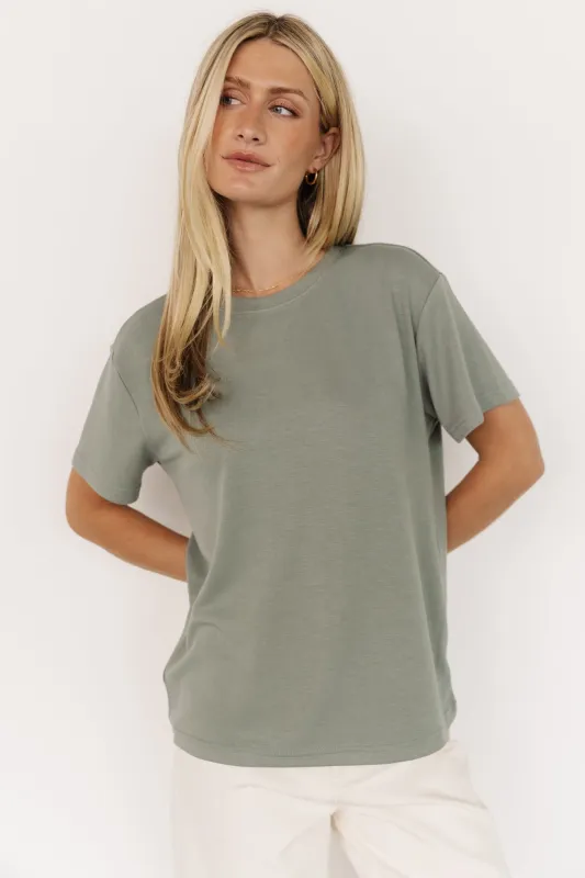 Elliot Relaxed Tee | Sage sold by Baltic Born