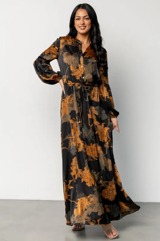 Helen Maxi Dress | Black + Gold sold by Baltic Born