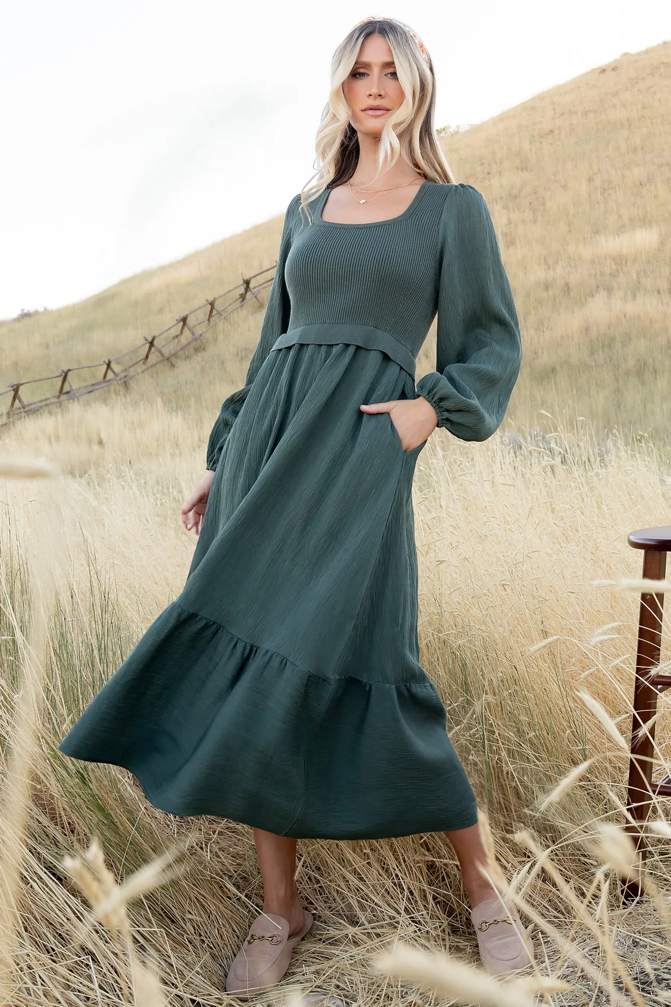 Alva Sweater Dress | Dusty Green sold by Baltic Born product image thumbnail 5