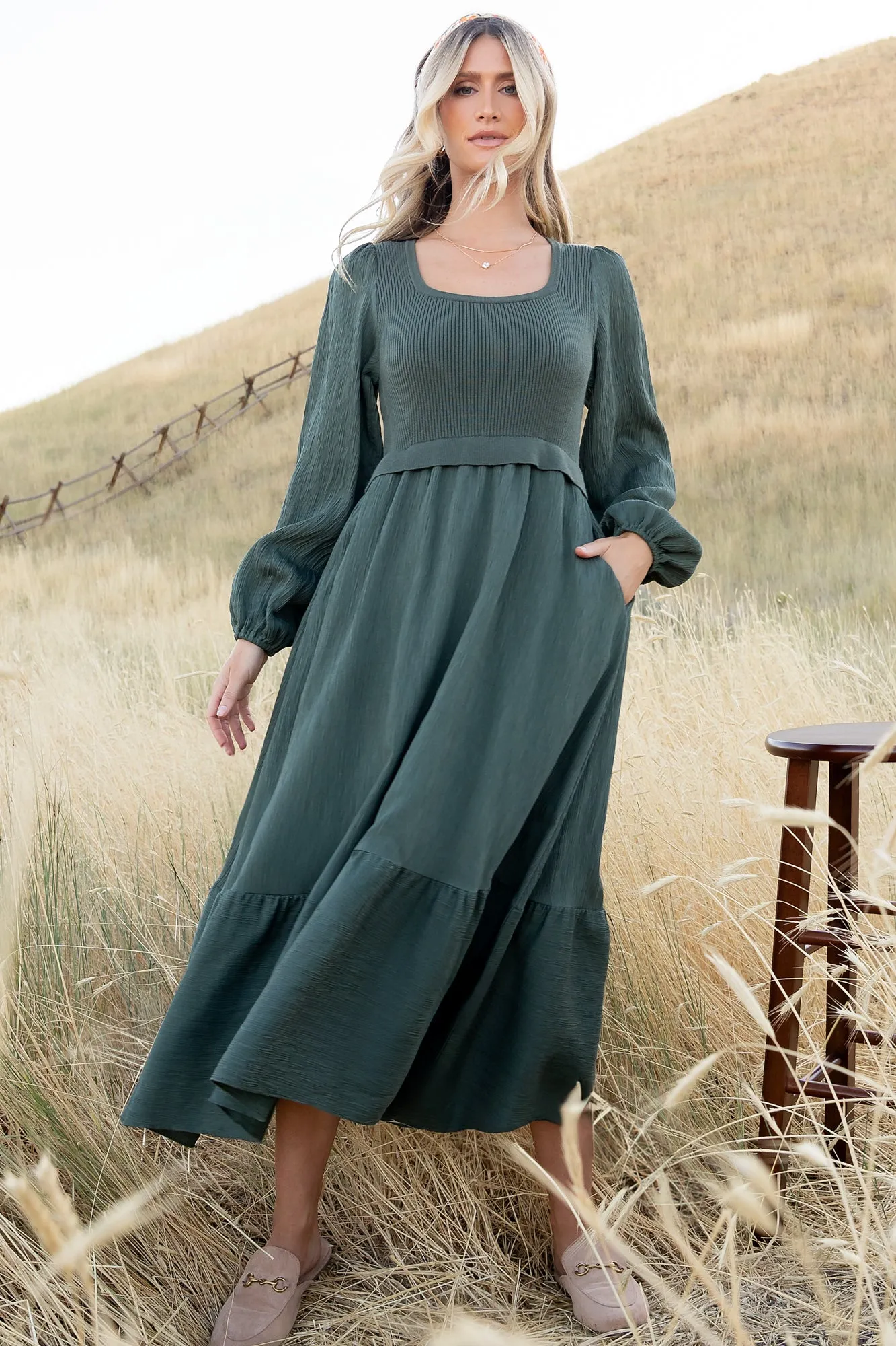 Alva Sweater Dress | Dusty Green sold by Baltic Born