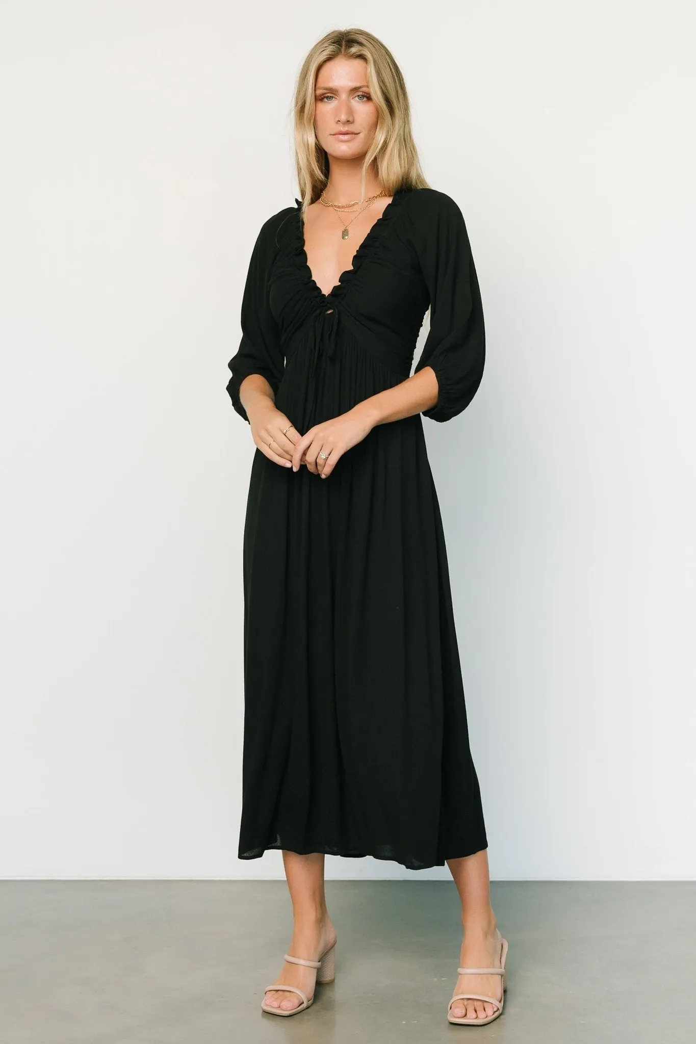 Vicki Midi Dress | Black sold by Baltic Born
