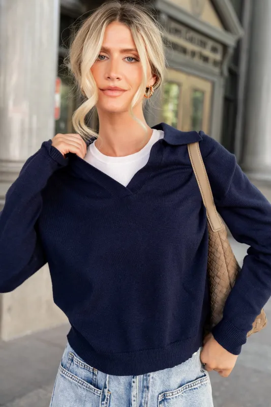 Bodhi Sweater | Navy sold by Baltic Born