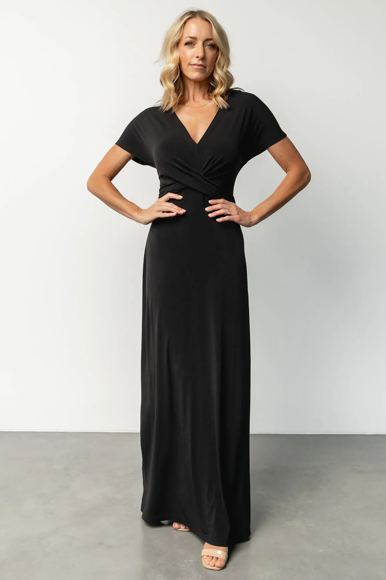 Annaeli Cross Front Maxi Dress | Black sold by Baltic Born product image thumbnail 2