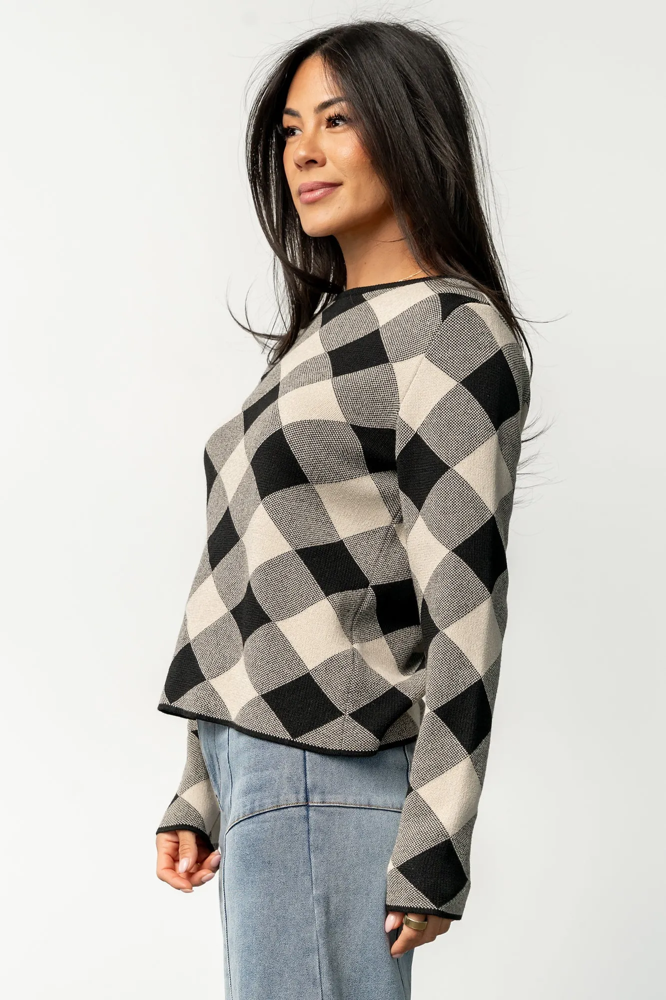 Linnea Sweater | Black + Natural sold by Baltic Born product image thumbnail 5