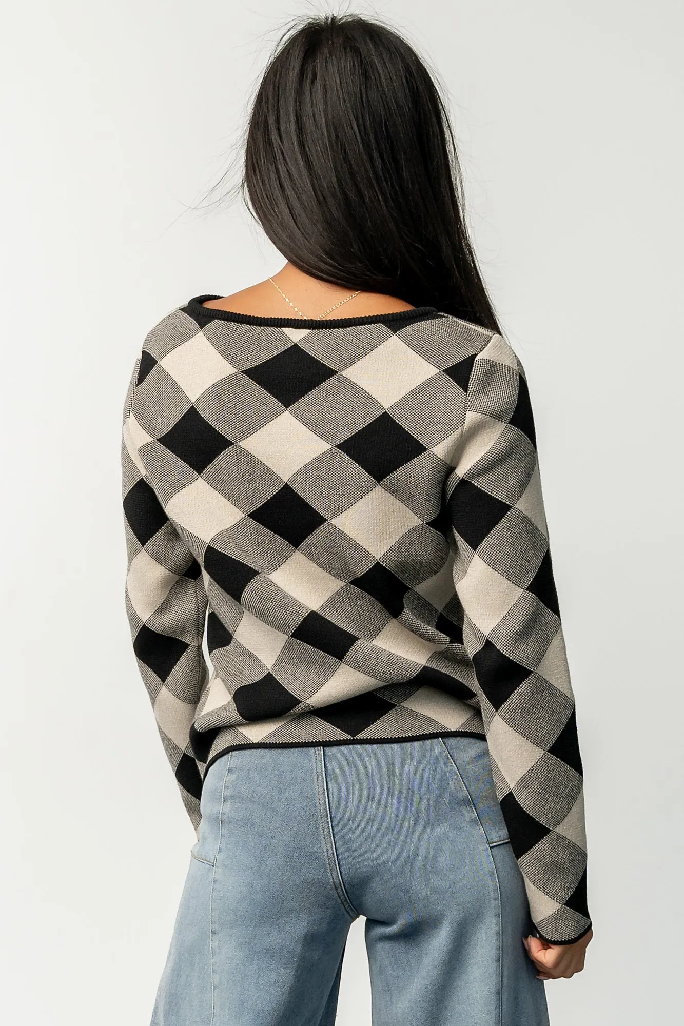 Linnea Sweater | Black + Natural sold by Baltic Born product image thumbnail 4