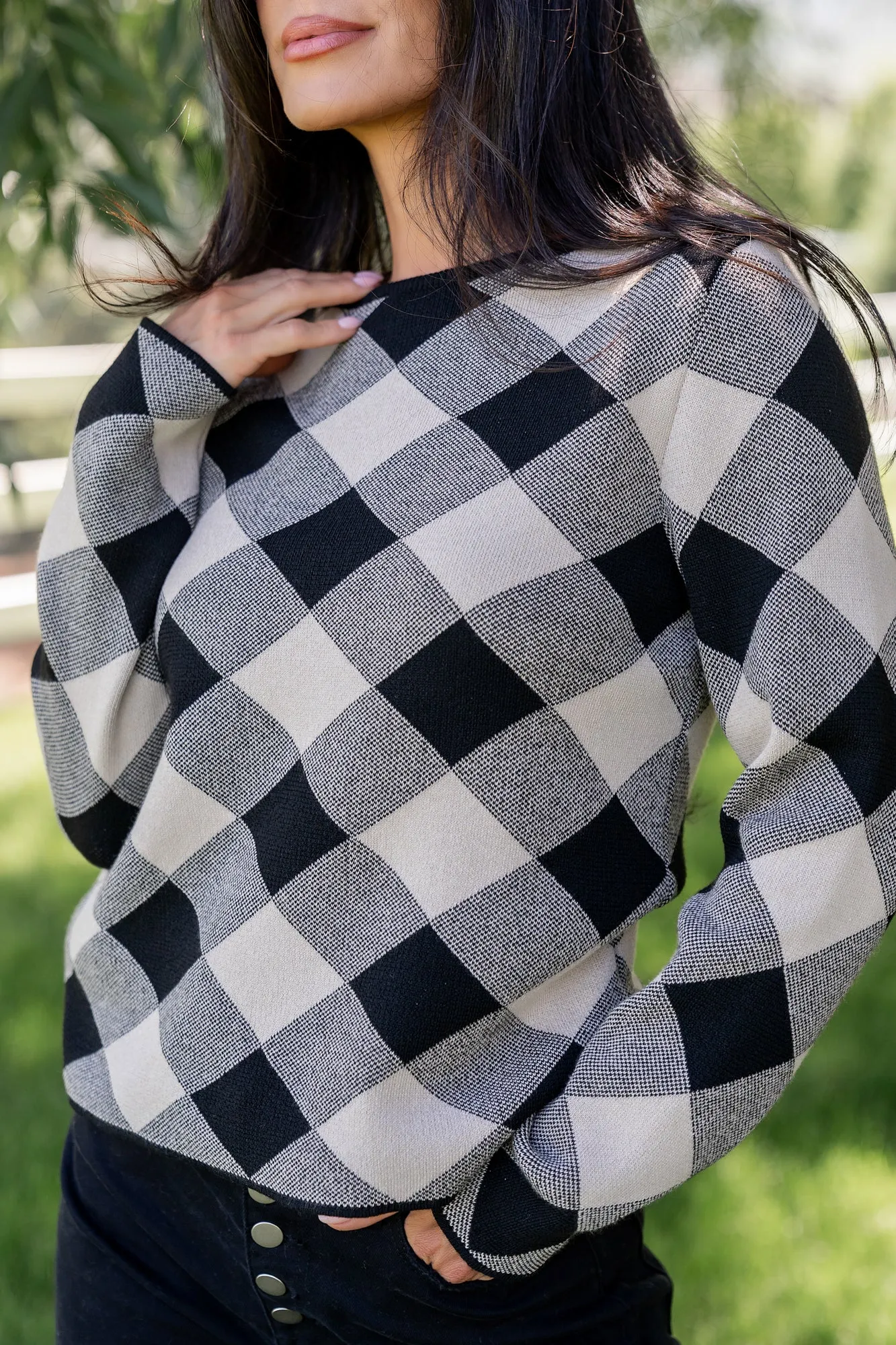 Linnea Sweater | Black + Natural sold by Baltic Born product image thumbnail 3