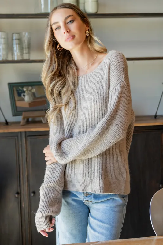 Viola Tie Back Sweater | Natural sold by Baltic Born