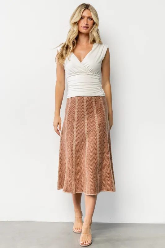 Astrid Midi Skirt | Rust Print made by Gilli