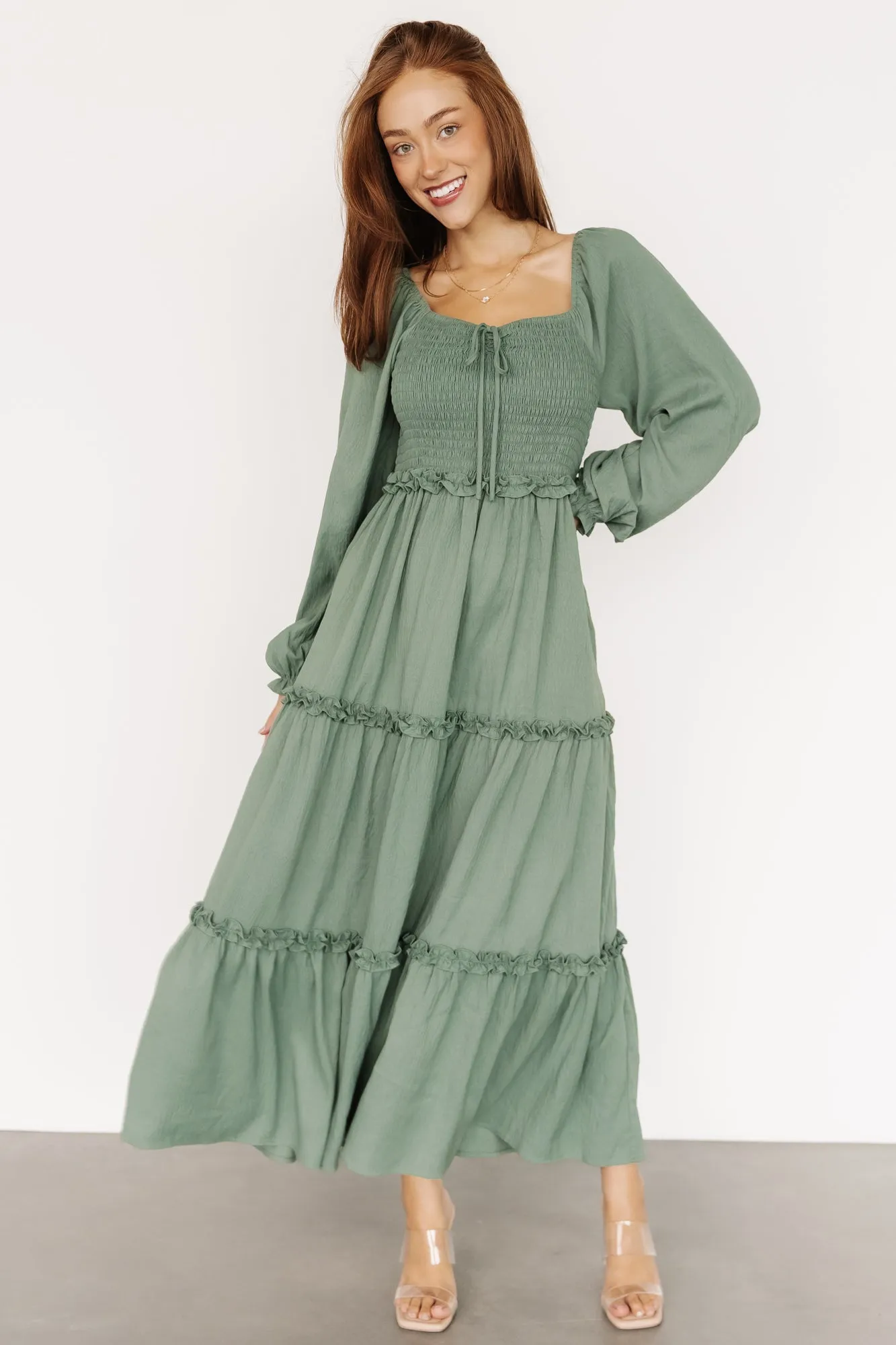 Britta Maxi Dress | Dark Sage sold by Baltic Born product image thumbnail 2