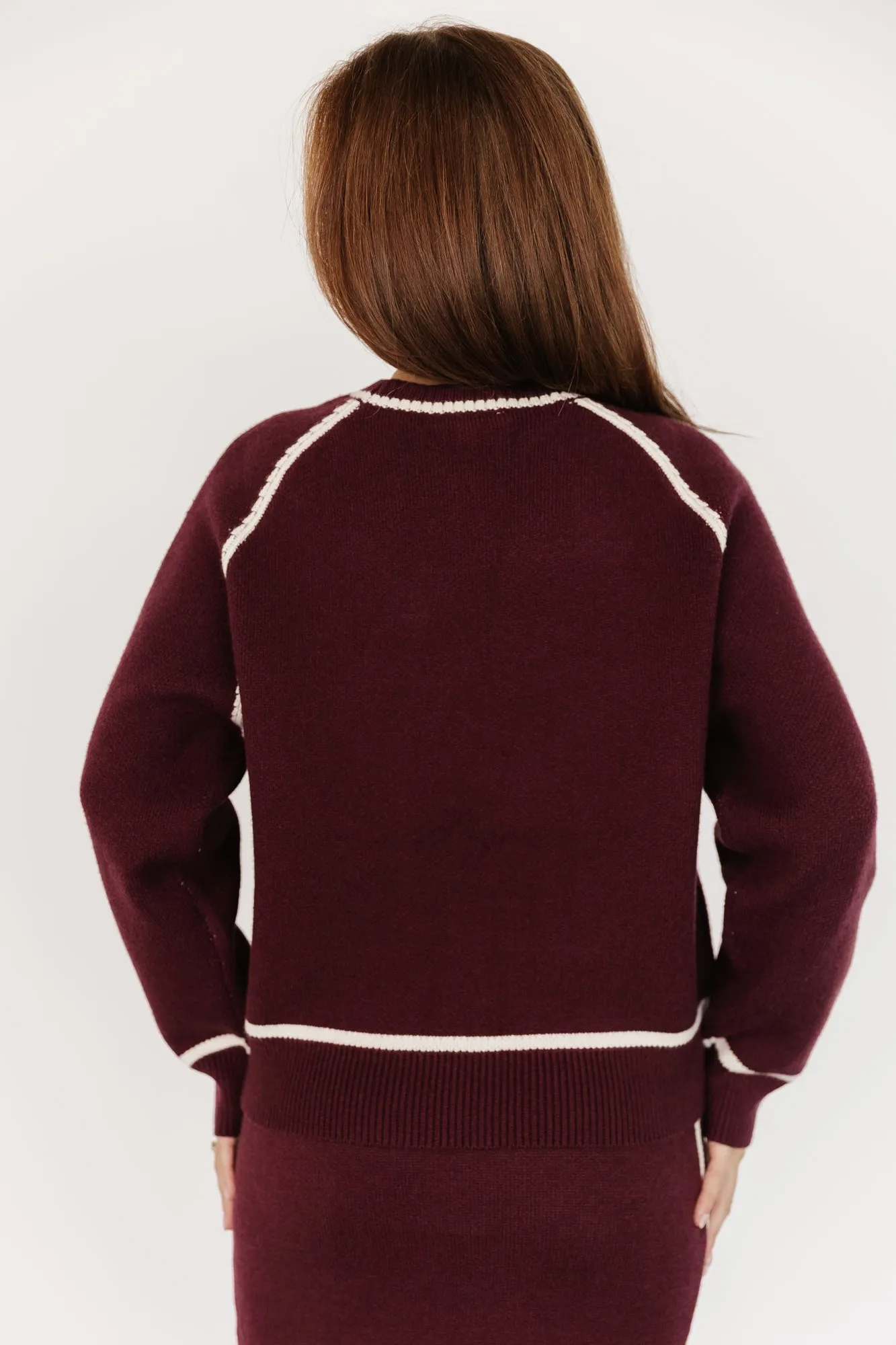 Ava Knit Sweater | Wine sold by Baltic Born product image thumbnail 4