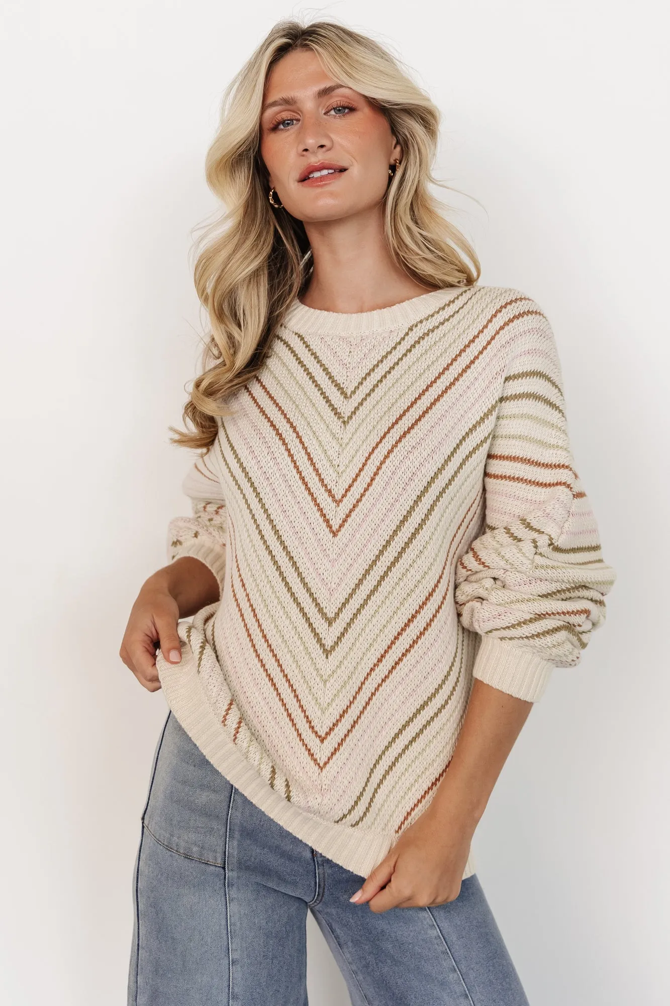 Tava Sweater | Ivory + Multi sold by Baltic Born product image thumbnail 2