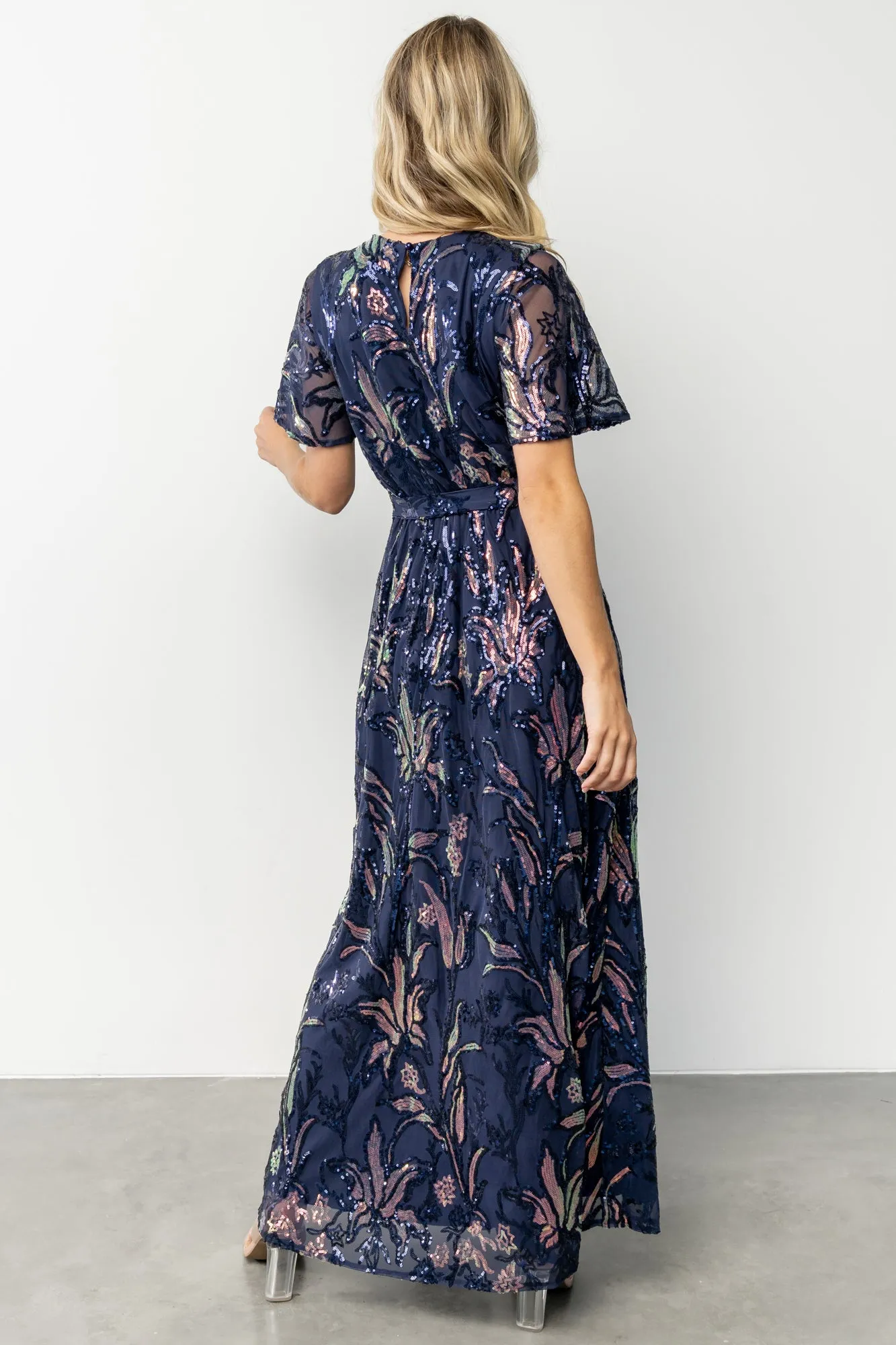 Muse Sequin Maxi Dress | Dark Blue Multi sold by Baltic Born product image thumbnail 4
