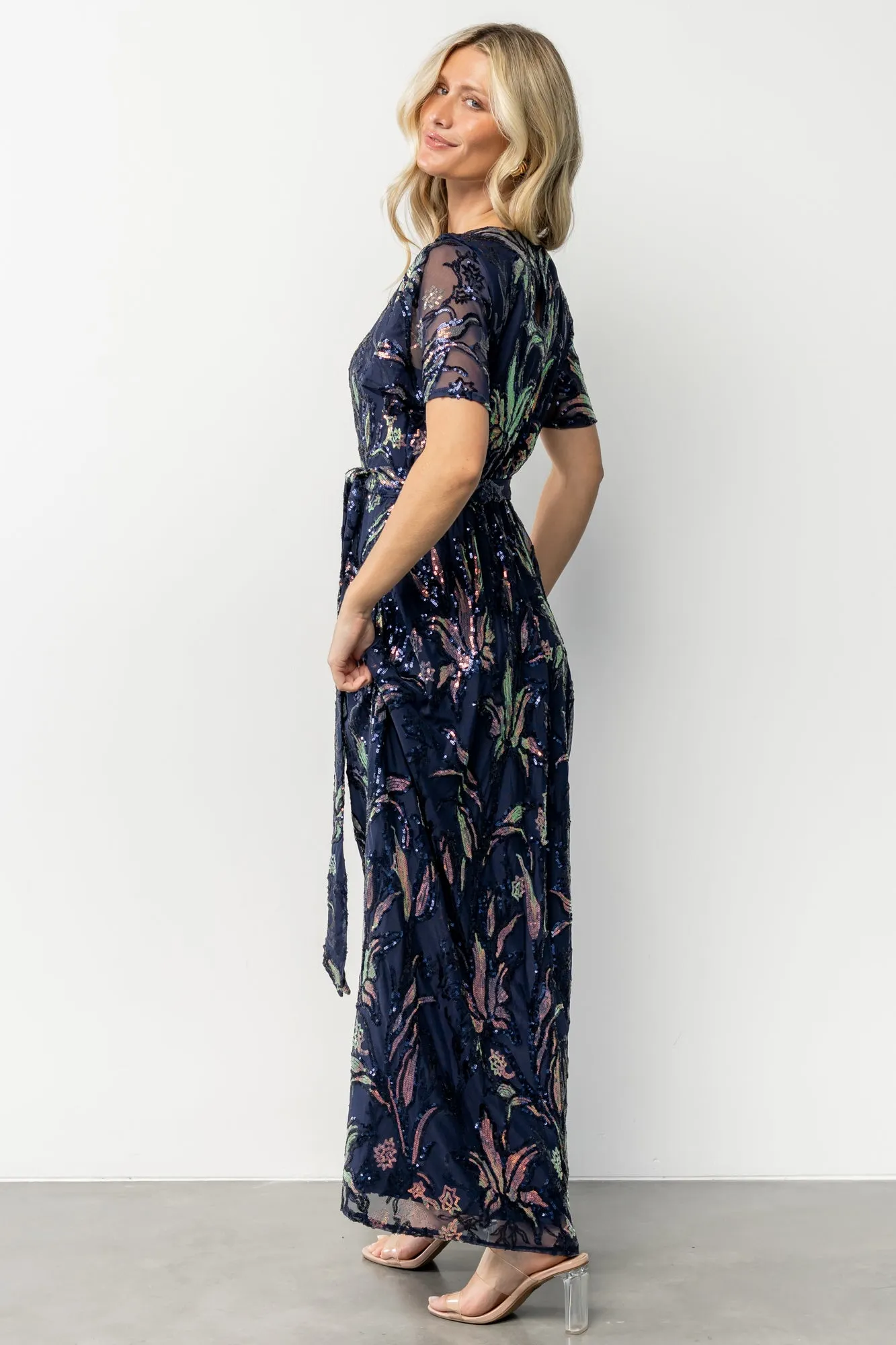 Muse Sequin Maxi Dress | Dark Blue Multi sold by Baltic Born product image thumbnail 3
