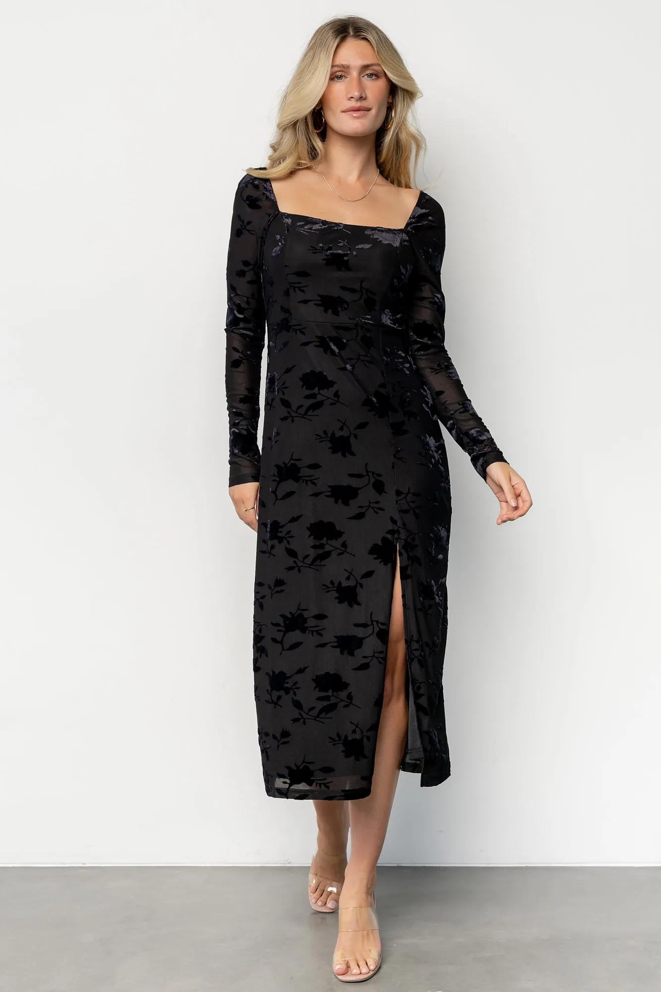 Tamara Midi Dress | Black Floral sold by Baltic Born product image thumbnail 2