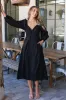 Rosalie Back Tie Dress | Black sold by Baltic Born