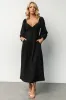 Rosalie Back Tie Dress | Black sold by Baltic Born
