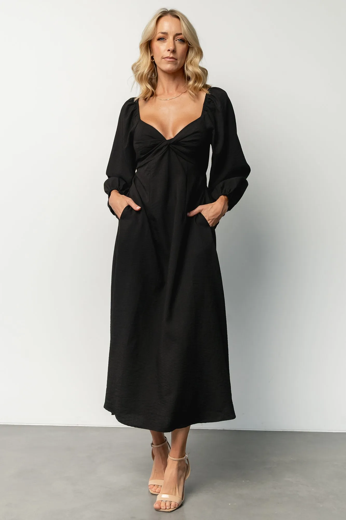 Rosalie Back Tie Dress | Black sold by Baltic Born product image thumbnail 2