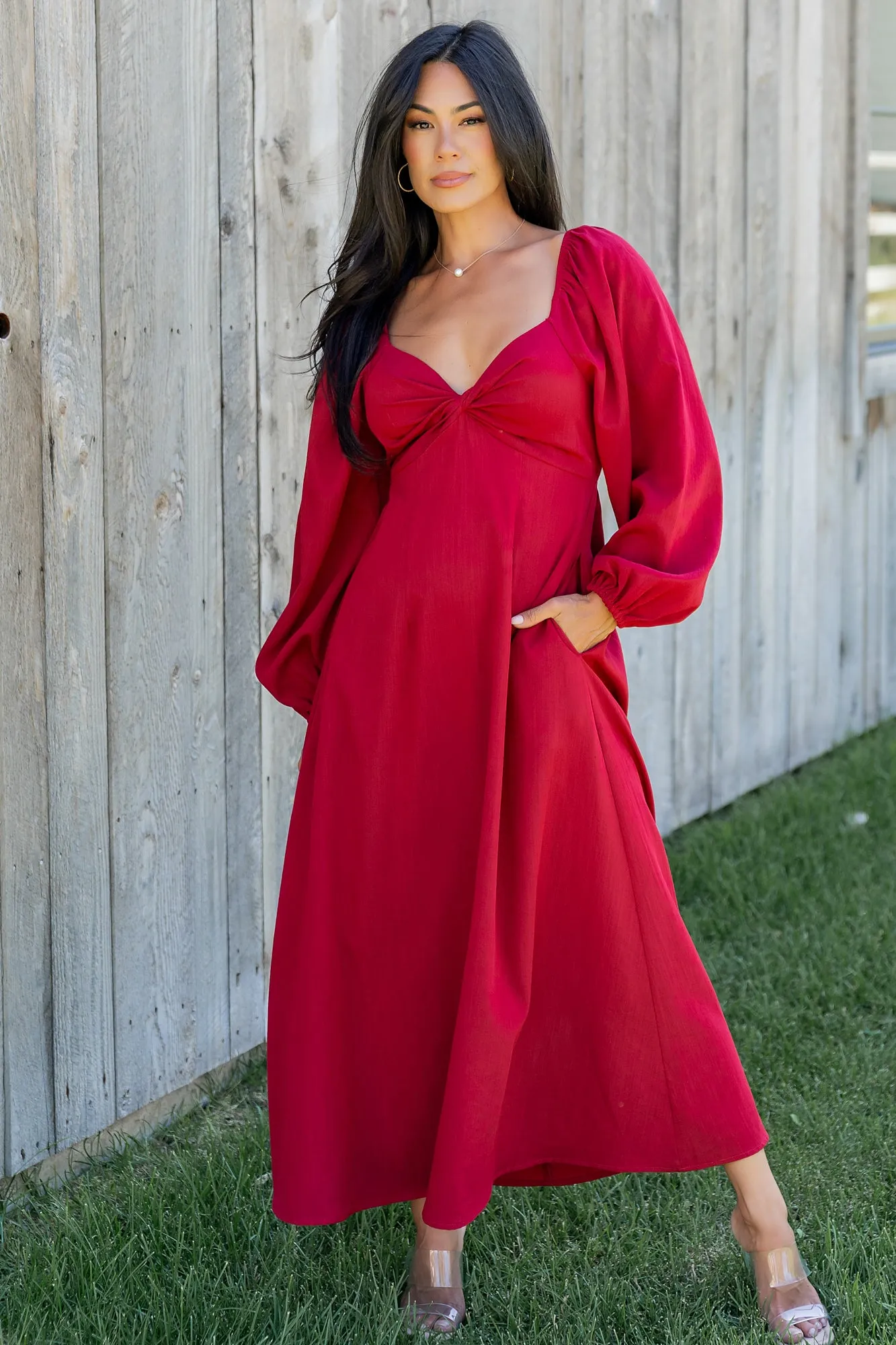 Rosalie Back Tie Dress | Scarlet sold by Baltic Born