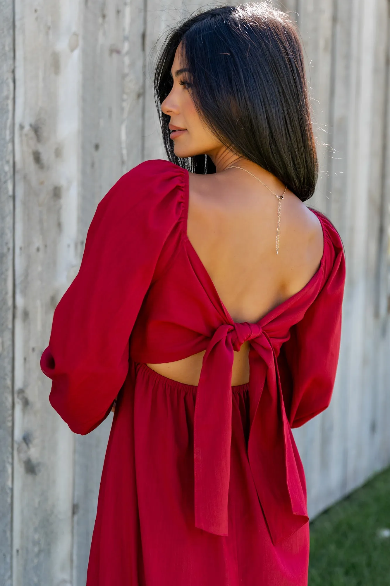 Rosalie Back Tie Dress | Scarlet sold by Baltic Born product image thumbnail 3
