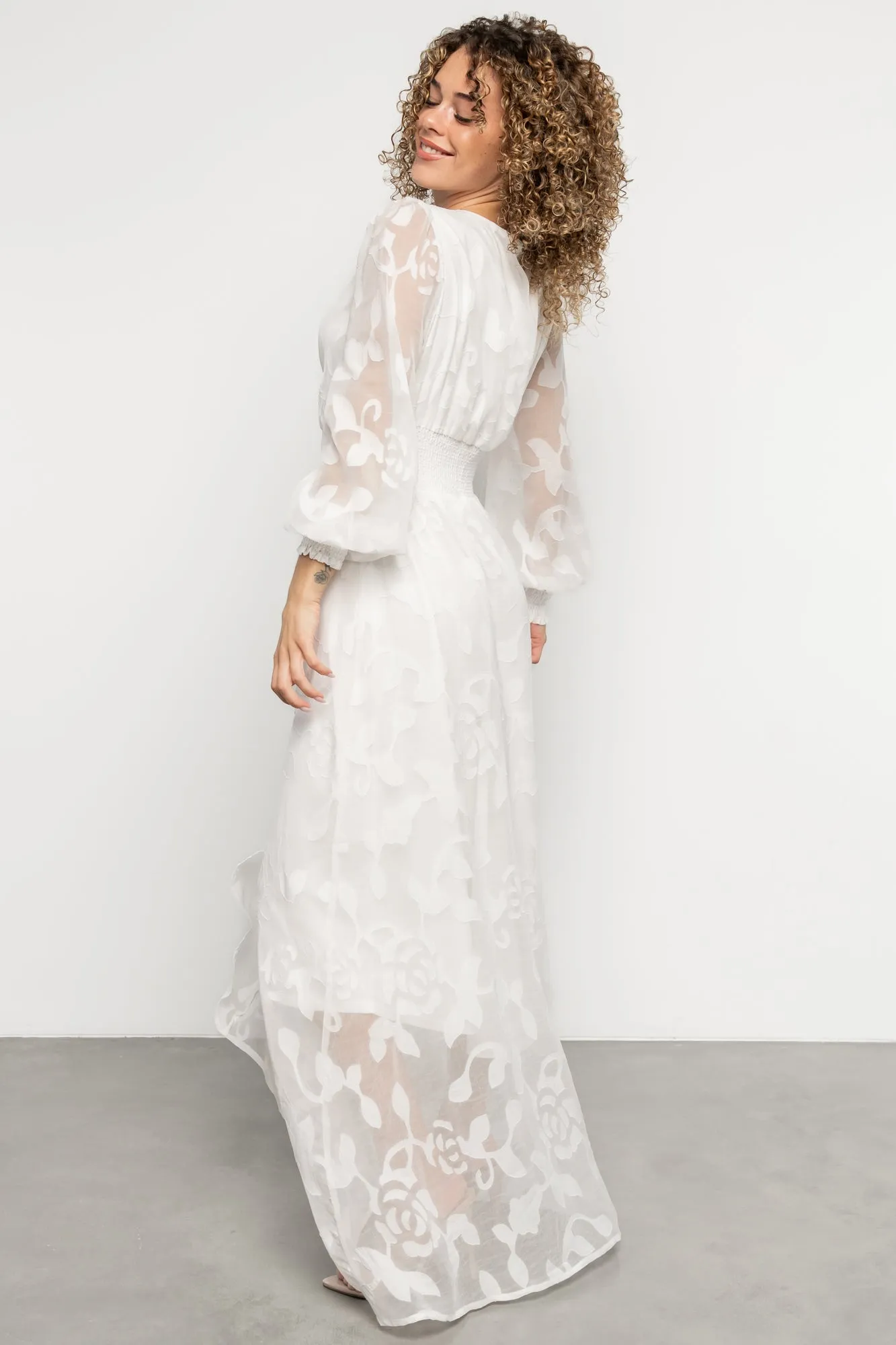 Daniella High Low Maxi Dress | White sold by Baltic Born product image thumbnail 3
