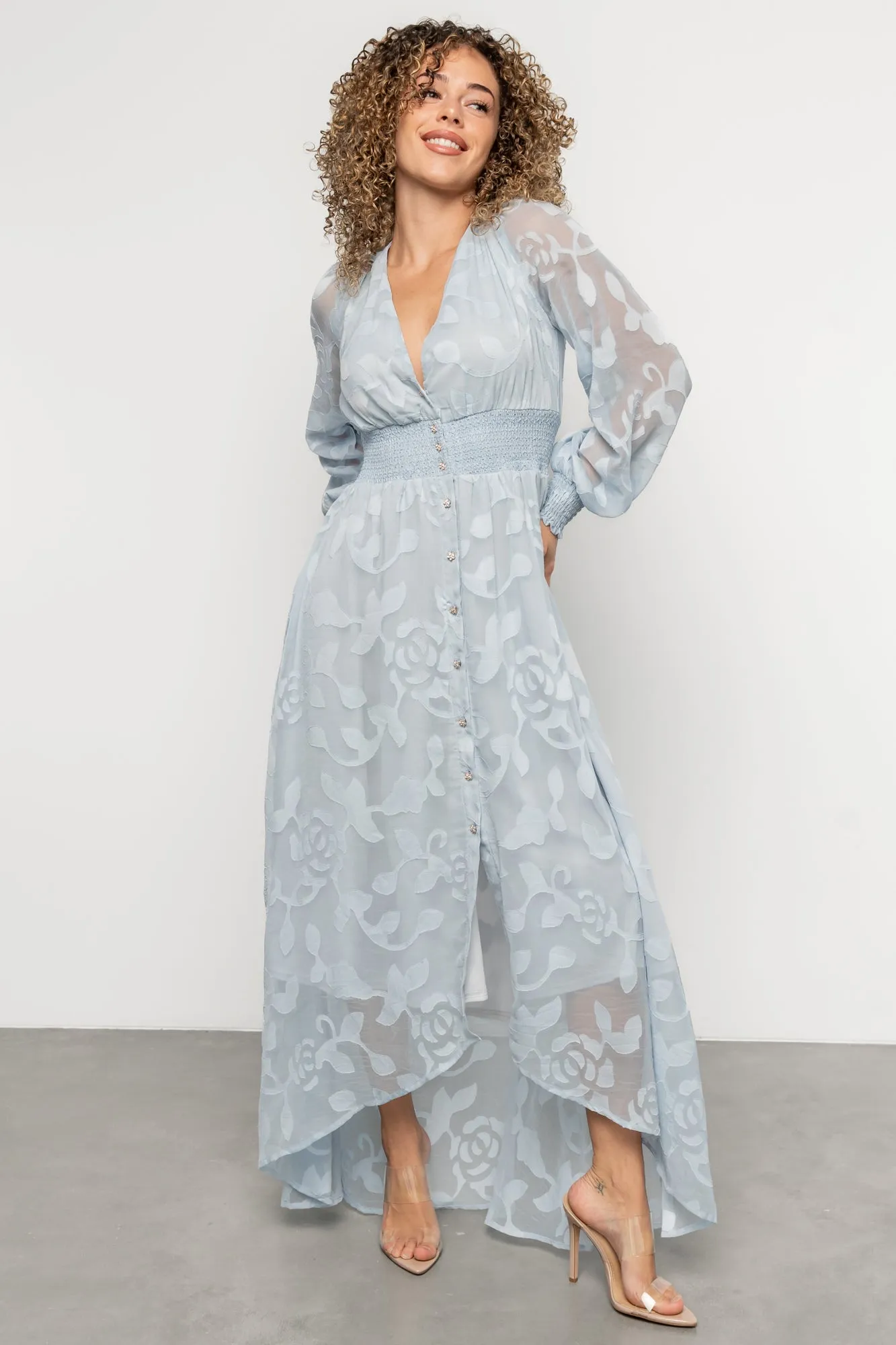 Daniella High Low Maxi Dress | Light Blue sold by Baltic Born product image thumbnail 5