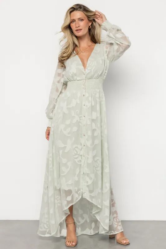 Daniella High Low Maxi Dress | Light Sage sold by Baltic Born