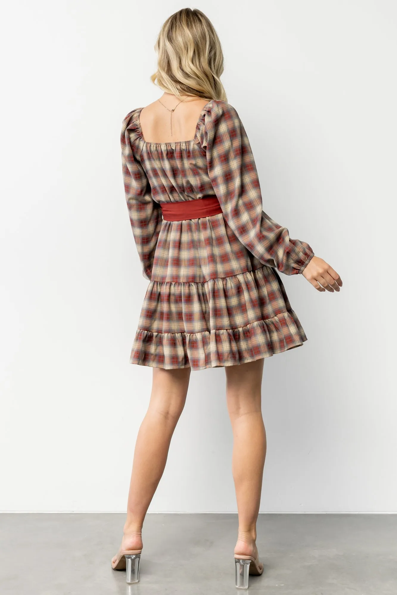 Stina Short Dress | Plaid Multi sold by Baltic Born product image thumbnail 4