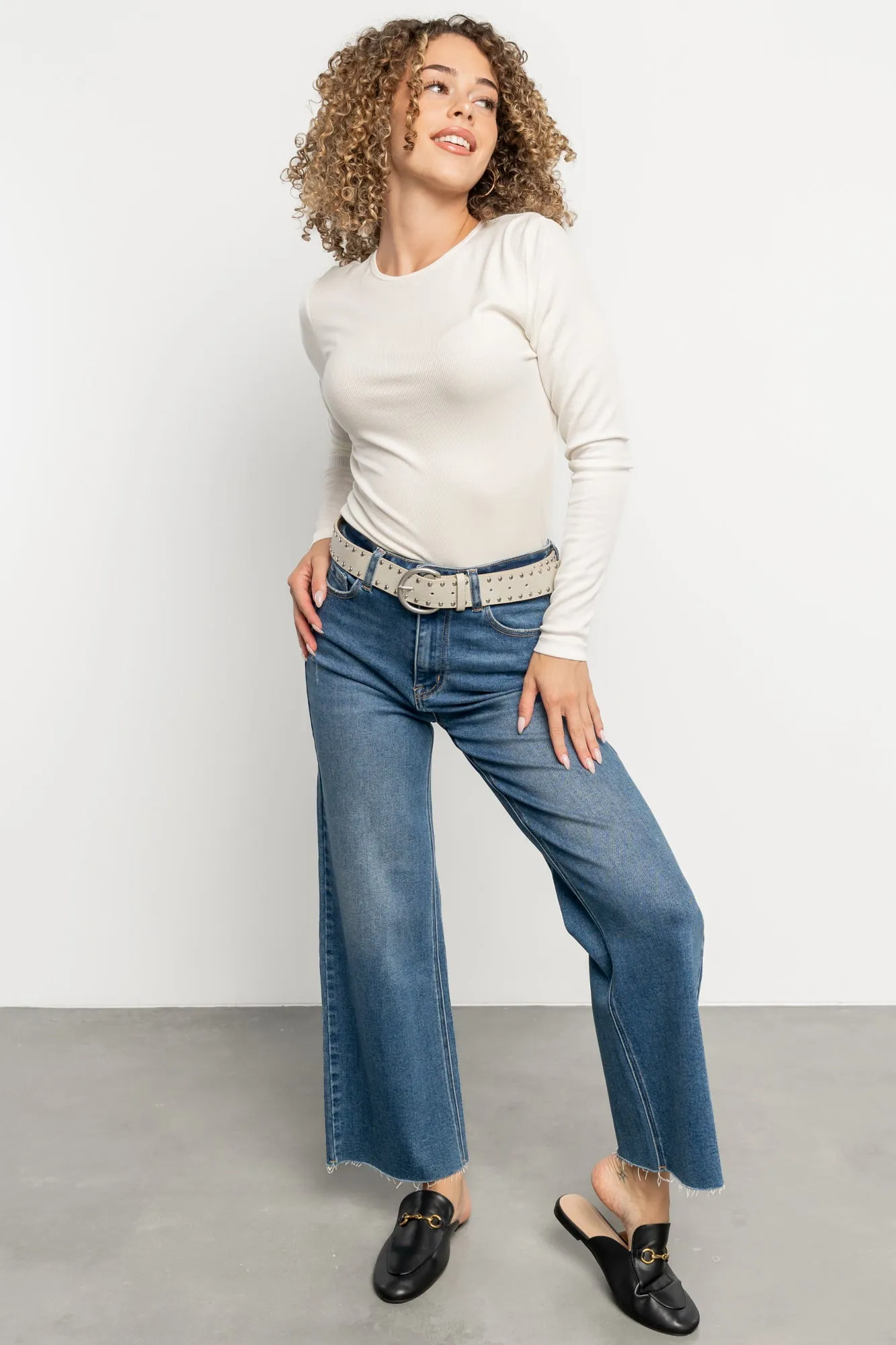 Harvey Metallic Faux Leather Belt | Greige sold by Baltic Born product image thumbnail 2