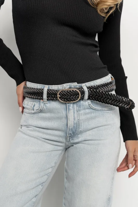 Brighton Faux Leather Belt | Black sold by Baltic Born