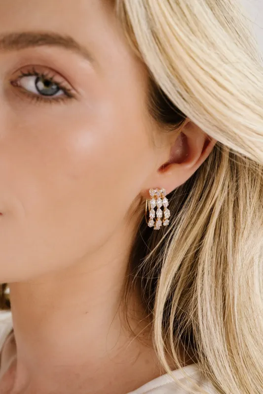 Multi-Crystal Huggie Hoop Earrings sold by Baltic Born