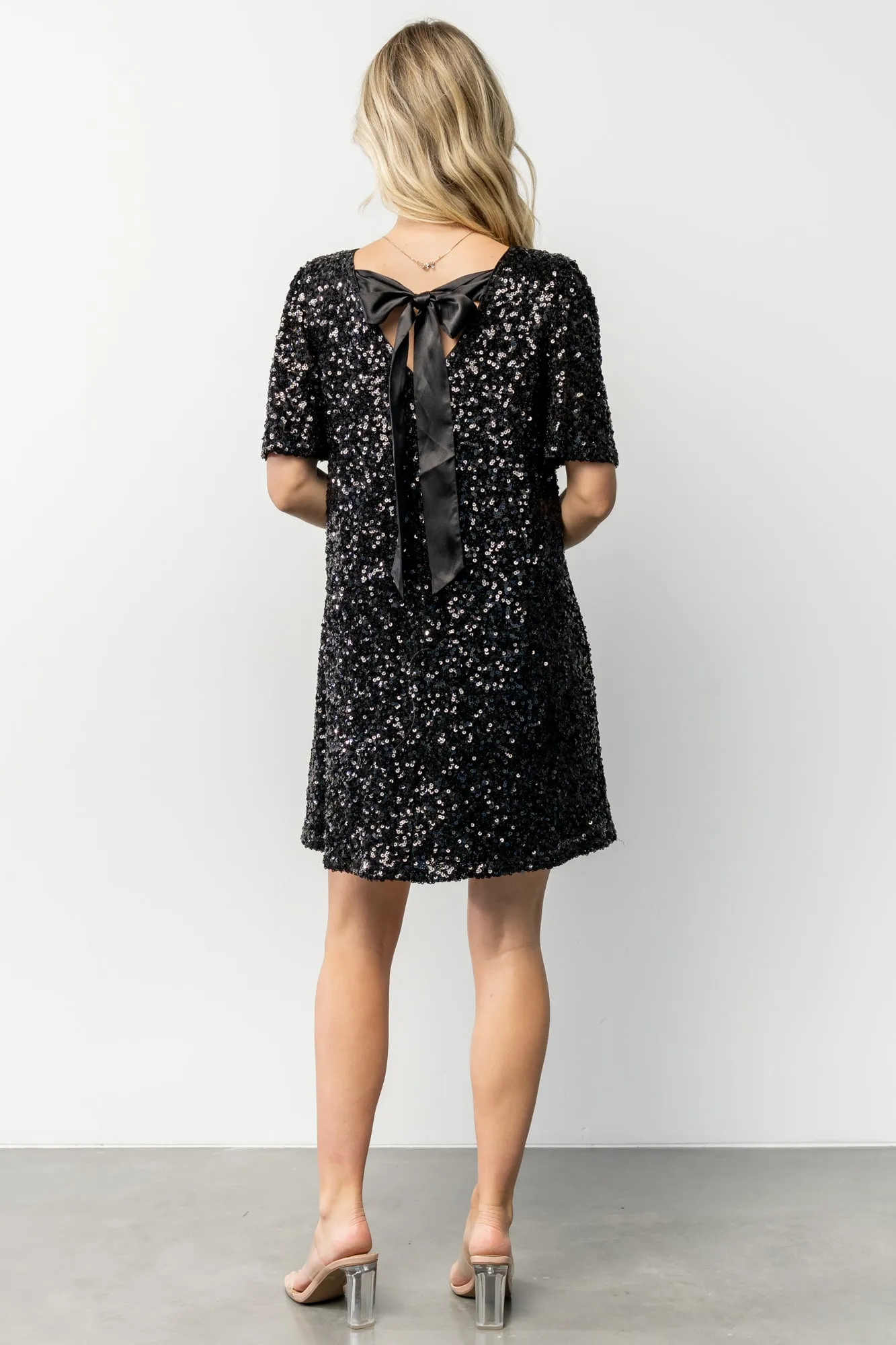 Asta Sequin Shift Dress | Black sold by Baltic Born product image thumbnail 4