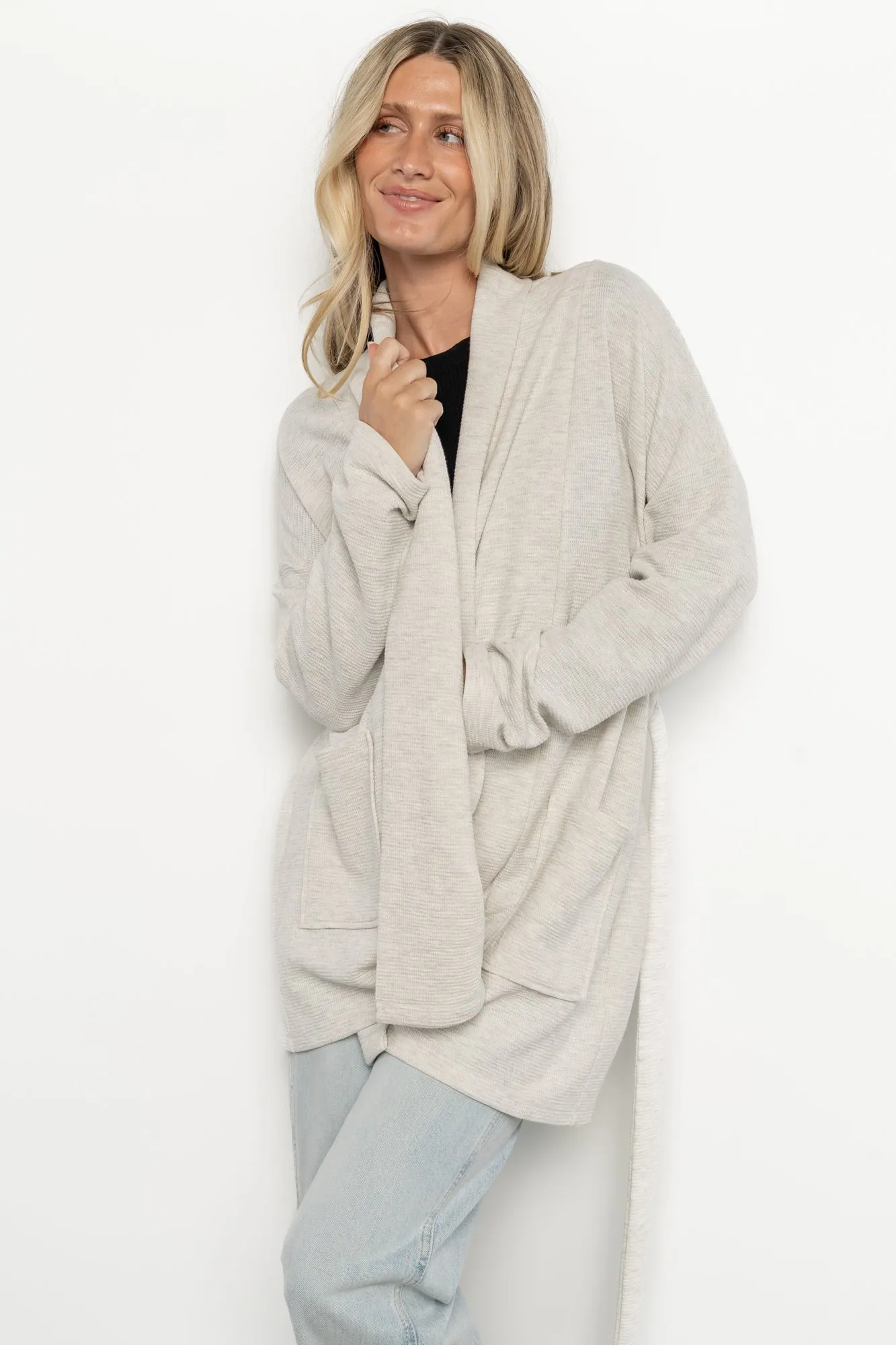 Clairemont Cardigan | Light Gray sold by Baltic Born product image thumbnail 2
