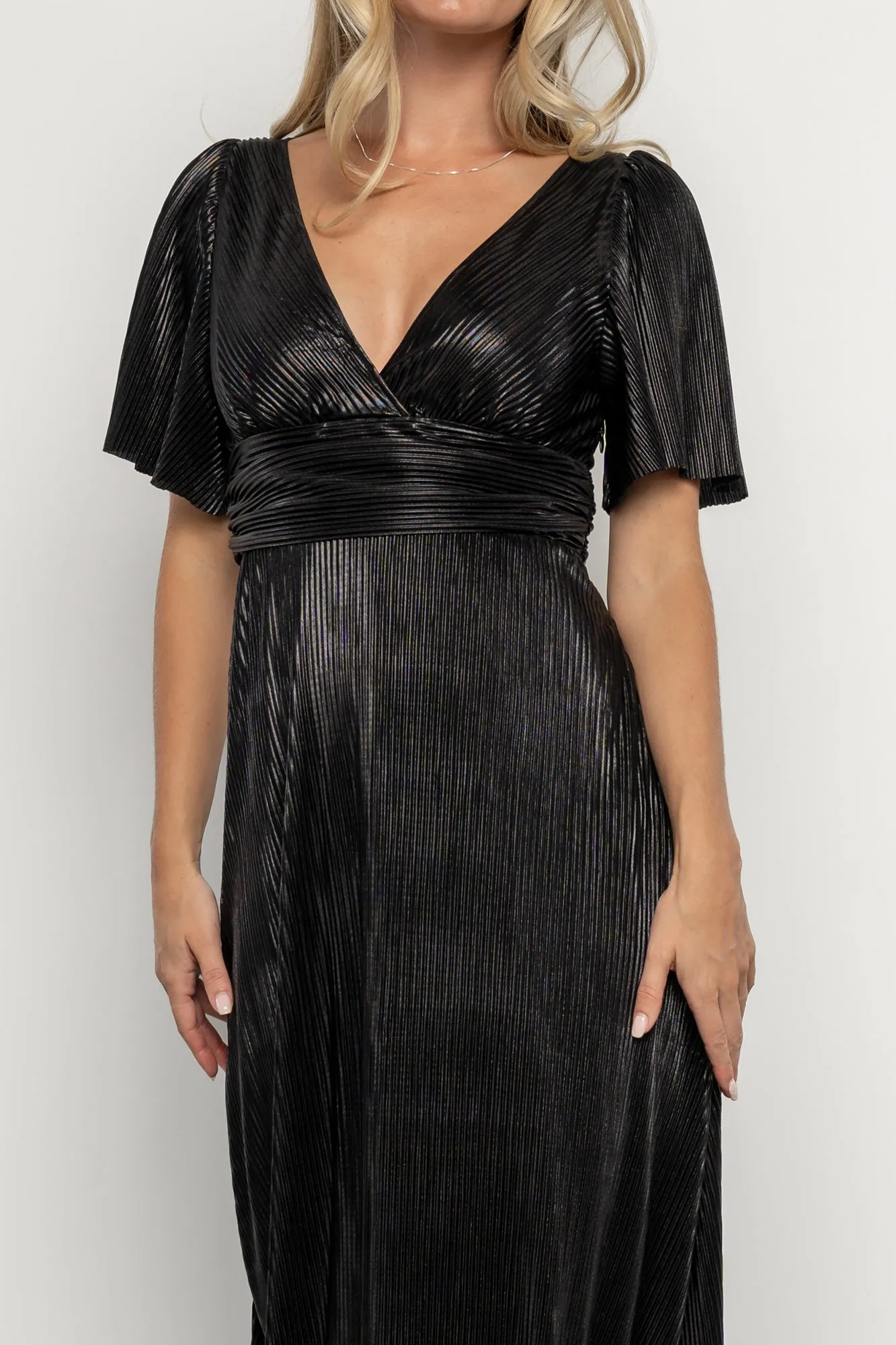 Venetian Pleated Gown | Black sold by Baltic Born product image thumbnail 2